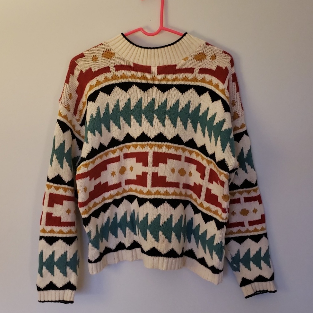 Aztec Print Sweater